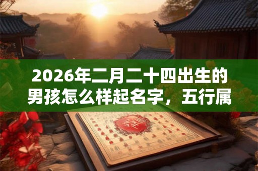 2026年二月二十四出生的男孩怎么样起名字，五行属什么