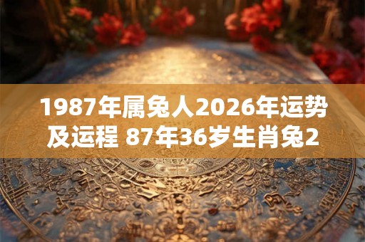 1987年属兔人2026年运势及运程 87年36岁生肖兔2026年每月运势