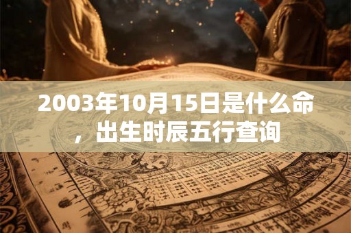2003年10月15日是什么命,出生时辰五行查询 2003年10月15日是什么命,出生时辰五行查询