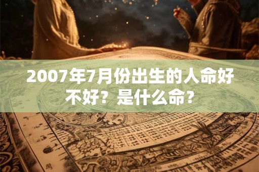 2007年7月份出生的人命好不好?是什么命? 2007年7月份出生的人命好不好?是什么命?