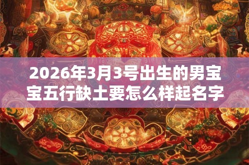 2026年3月3号出生的男宝宝五行缺土要怎么样起名字