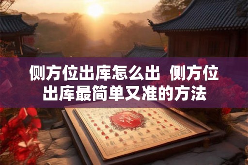 侧方位出库怎么出  侧方位出库最简单又准的方法