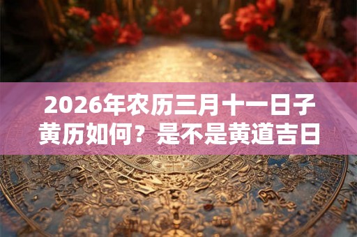 2026年农历三月十一日子黄历如何？是不是黄道吉日？