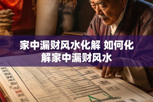 家中漏财风水化解 如何化解家中漏财风水