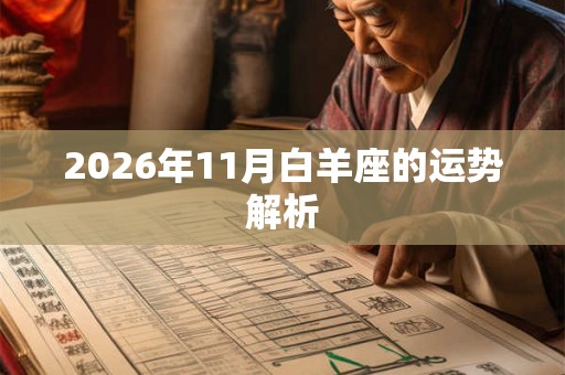 2026年11月白羊座的运势解析 2026年11月白羊座的运势解析