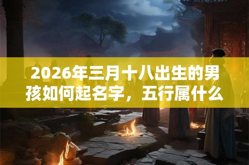 2026年三月十八出生的男孩如何起名字，五行属什么