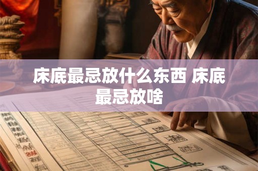 床底最忌放什么东西 床底最忌放啥