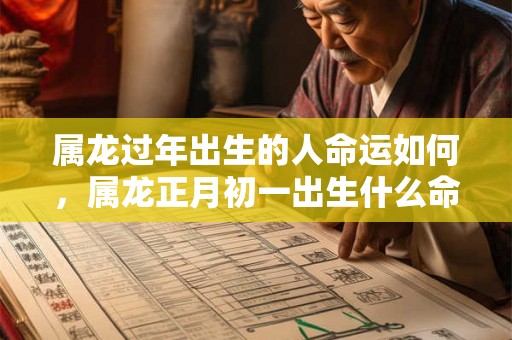 属龙过年出生的人命运如何，属龙正月初一出生什么命？