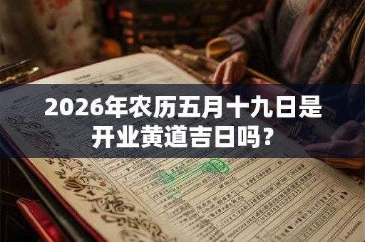 2026年农历五月十九日是开业黄道吉日吗？
