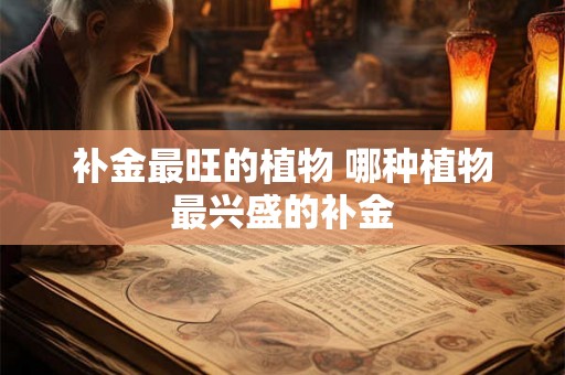 补金最旺的植物 哪种植物最兴盛的补金