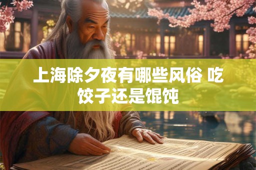 上海除夕夜有哪些风俗 吃饺子还是馄饨
