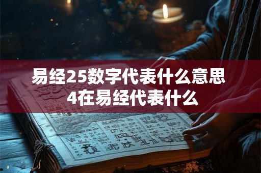 易经25数字代表什么意思  4在易经代表什么