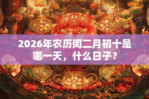 2026年农历闰二月初十是哪一天，什么日子？