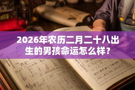 2026年农历二月二十八出生的男孩命运怎么样？