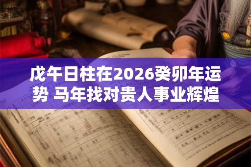 戊午日柱在2026癸卯年运势 马年找对贵人事业辉煌