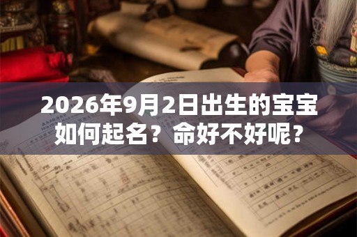 2026年9月2日出生的宝宝如何起名？命好不好呢？