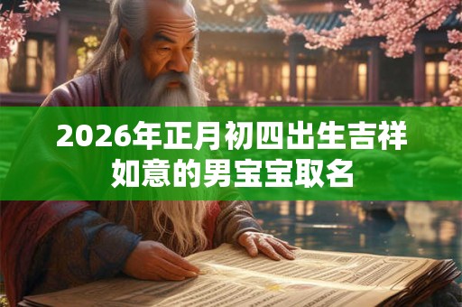 2026年正月初四出生吉祥如意的男宝宝取名