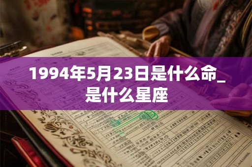 1994年5月23日是什么命_是什么星座