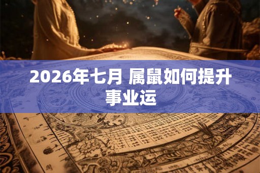 2026年七月 属鼠如何提升事业运
