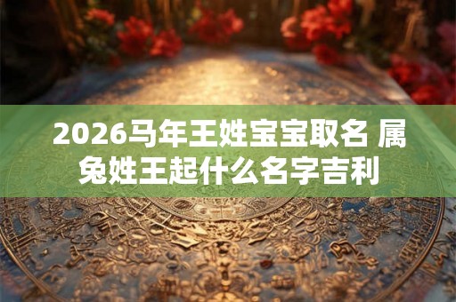 2026马年王姓宝宝取名 属兔姓王起什么名字吉利