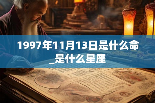 1997年11月13日是什么命_是什么星座