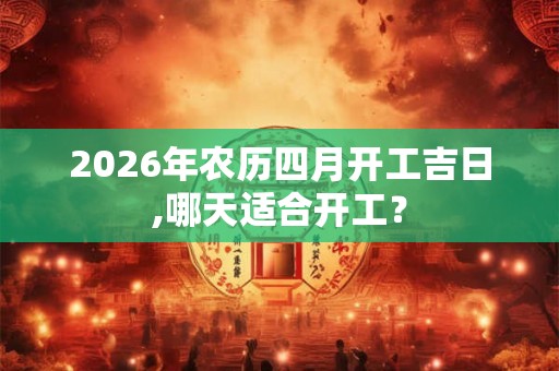 2026年农历四月开工吉日,哪天适合开工? 2026年农历四月开工吉日,哪天适合开工?