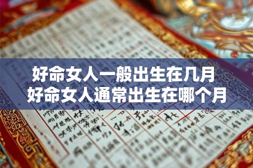 好命女人一般出生在几月 好命女人通常出生在哪个月