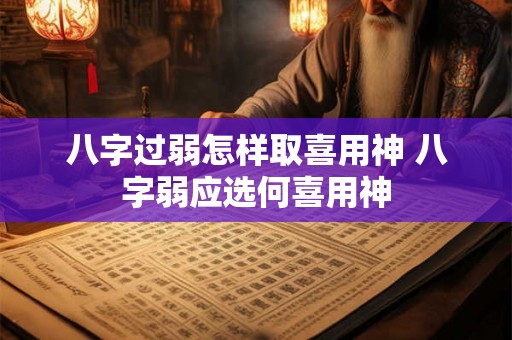 八字过弱怎样取喜用神 八字弱应选何喜用神 八字过弱怎样取喜用神 八字弱应选何喜用神