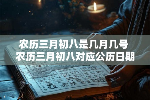 农历三月初八是几月几号 农历三月初八对应公历日期是什么 农历三月初八是几月几号 农历三月初八对应公历日期是什么