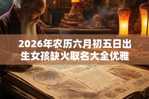 2026年农历六月初五日出生女孩缺火取名大全优雅