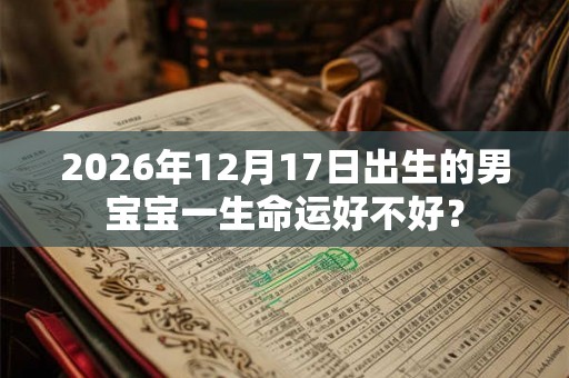 2026年12月17日出生的男宝宝一生命运好不好？