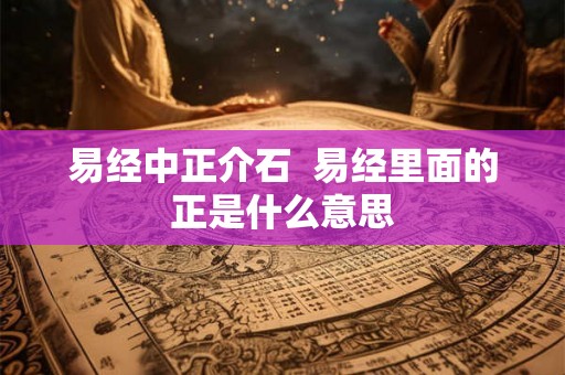 易经中正介石  易经里面的正是什么意思
