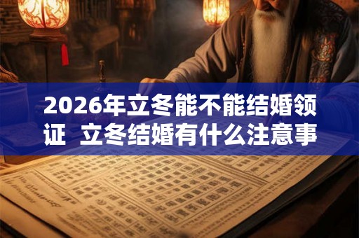 2026年立冬能不能结婚领证 立冬结婚有什么注意事项 2026年立冬能不能结婚领证 立冬结婚有什么注意事项