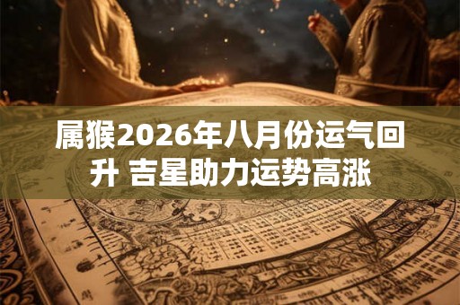 属猴2026年八月份运气回升 吉星助力运势高涨