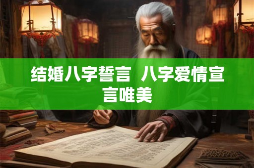 结婚八字誓言  八字爱情宣言唯美