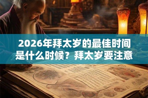 2026年拜太岁的最佳时间是什么时候？拜太岁要注意什么？