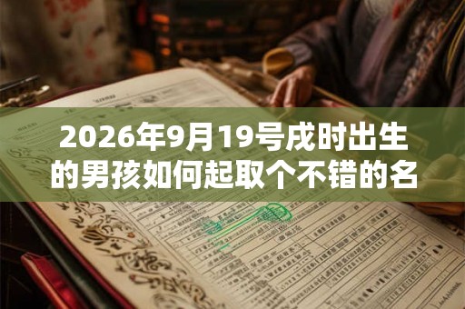 2026年9月19号戌时出生的男孩如何起取个不错的名字，五行属什么