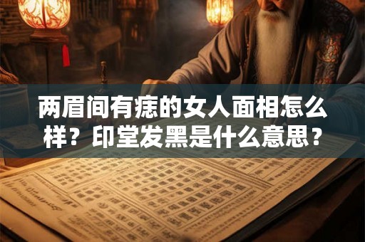 两眉间有痣的女人面相怎么样？印堂发黑是什么意思？