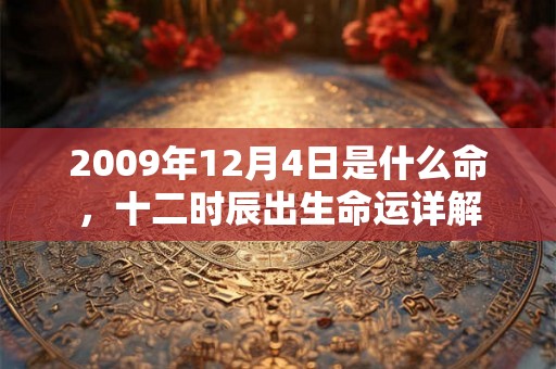 2009年12月4日是什么命，十二时辰出生命运详解