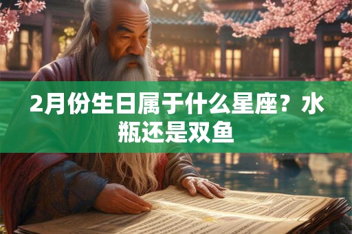 2月份生日属于什么星座？水瓶还是双鱼