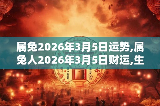 属兔2026年3月5日运势,属兔人2026年3月5日财运,生肖兔2026年3月5日运势