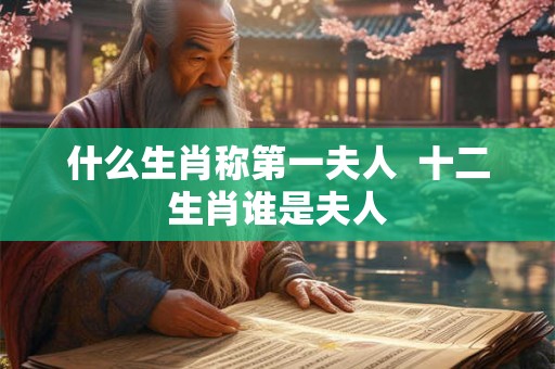 什么生肖称第一夫人 十二生肖谁是夫人 什么生肖称第一夫人 十二生肖谁是夫人