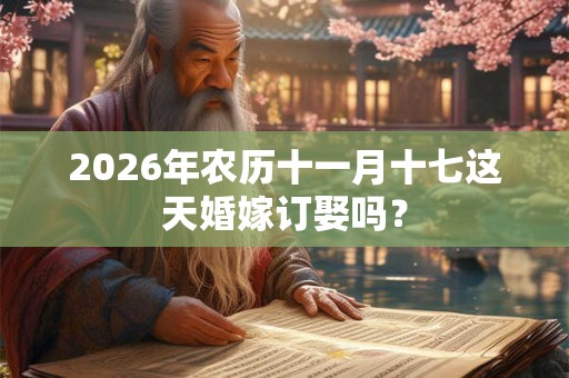 2026年农历十一月十七这天婚嫁订娶吗？