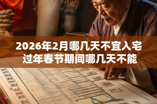 2026年2月哪几天不宜入宅 过年春节期间哪几天不能搬家