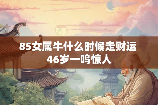 85女属牛什么时候走财运 46岁一鸣惊人