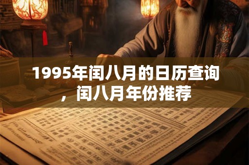 1995年闰八月的日历查询，闰八月年份推荐