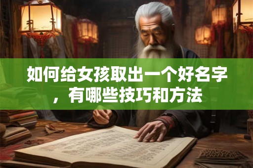 如何给女孩取出一个好名字，有哪些技巧和方法