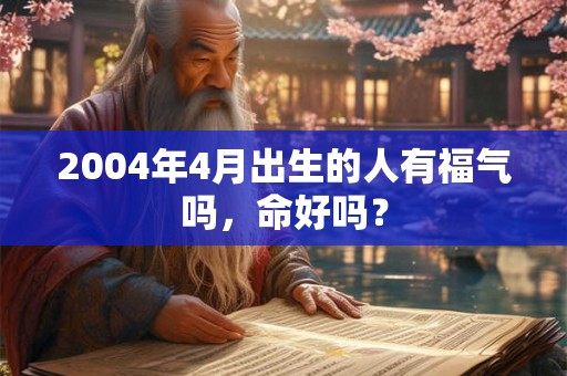 2004年4月出生的人有福气吗，命好吗？