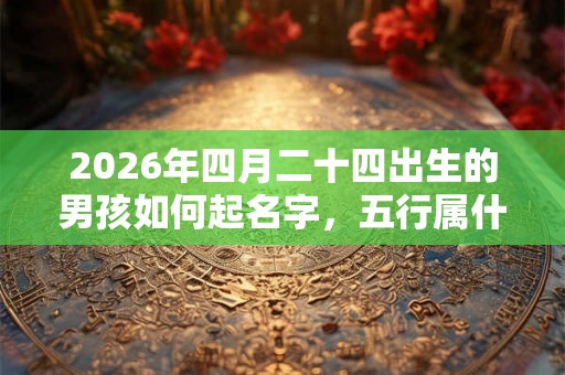 2026年四月二十四出生的男孩如何起名字，五行属什么