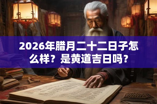 2026年腊月二十二日子怎么样?是黄道吉日吗? 2026年腊月二十二日子怎么样?是黄道吉日吗?